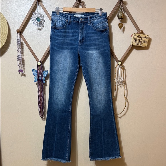 KanCan Medium Blue Wide Leg Jeans - Picture 1 of 8